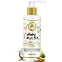 Mom & World Kūdikių plaukų aliejus su ekologiškais ir šalto spaudimo natūraliais aliejais Vaikams 200 ml balta