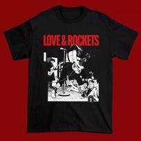 Love and Rockets Grupės Marškinėliai Trumpomis Rankovėmis Medvilniniai Juodi Visų Dydžių S-4XL S