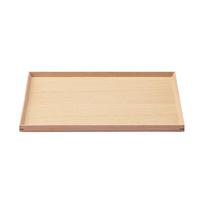 MUJI Medinis kvadratinis platus x gilus x 2cm MDC79A2S padėklas, natūralus, apytiksl.. 40,5 cm 30,5 cm Aukštis,