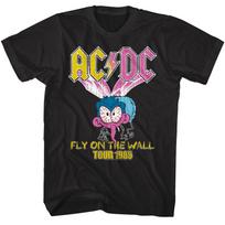 ACDC Fly on the Wall Turas 1985 Vyriški marškinėliai FOTW Vabzdys Roko Koncerto Turas Prekės S