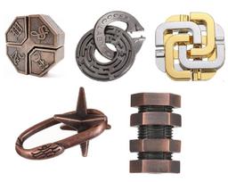 DIFEIUKI Smegenų mankštos sudėtingumo lygiai 3D metaliniai kinų galvosūkiai suaugusiems ir galvosūkių laikas Smegenys Smegenys Švietimo dėmesio sutelkimas Dovanų žiedai, 5 dalių rinkinys, 4-10,
