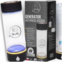 Virdulys Išmanusis nešiojamas vandenilio vandens generatorius HEELLY, 430 ml, stiklinis indas, USB-C įkrovimas, su įkvėpimo antgaliu