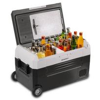 Automobilinis šaldytuvas Kompresorinis šaldytuvas Berdsen Icemax 400, 32 l, su šaldymo ir šildymo funkcijomis, 12/24/230V, dviejų zonų, su „Bluetooth“ ir ratukais, juodas