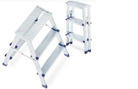 Dvipusės metalinės kopėčios Higher S-1203, 2x3 pakopos, iki 125 kg, sulankstomos, cinkuotos