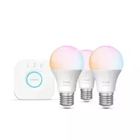 Philips Hue Essential E27 8W 806lm, Colored, 3-pack + Bridge