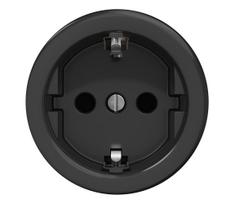 Kliklap - Retro namų lizdas be rėmelio SCHUKO 230V/16A juodas