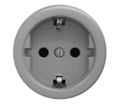 Kliklap - Retro kištukinis lizdas namams be rėmelio SCHUKO 230V/16A pilkas
