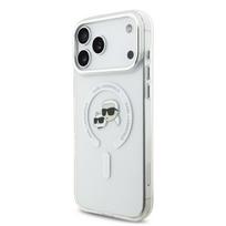Karl Lagerfeld IML K&CH Heads Metal Frame MagSafe dėklas skirtas Apple iPhone 17 Pro Max skaidrus