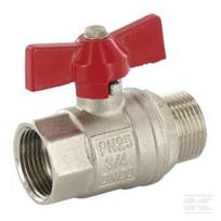 Rutulinis vožtuvas su sparnine rankena 1/2'' vidinis/išorinis KS12MV