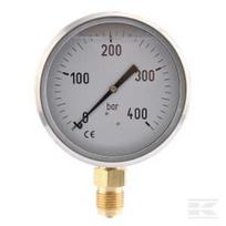 Manometras Ø100 0–400 bar 1/2″ MA100400L08SSGF
