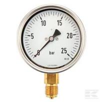 Manometras Ø100 0–25 bar 1/2″ MA10025L08SSGF