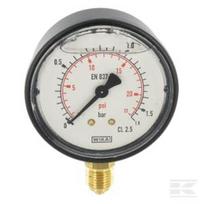 Manometras Ø63 0–1,6 bar 1/4″ apatinis pajungimas MA63016L04PLGF