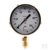 Manometras Ø63 0–100 bar 1/4" apatinis pajungimas MA63100L04SSGF