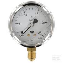 Manometras Ø63 0–25 bar 1/4" apatinis pajungimas MA6325L04SSGF