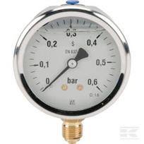 Manometras Ø63 0–0,6 bar 1/4" apatinis pajungimas MA6306L04SSGF