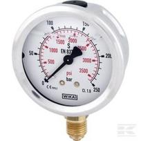 Glicerininis manometras Ø63 mm 250 bar apatinis pajungimas B711W063250D