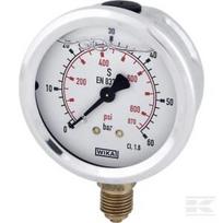 Glicerininis manometras Ø63 mm 60 bar apatinis pajungimas B711W063060D