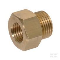 Mažinantis perėjimas F/M, žalvarinis M14x1.5 į M18x1.5 I00084