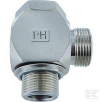 Banjo alkūnė 12L x 1/4" BSP WD nerūdijančio plieno RSWS12LR14WDSS