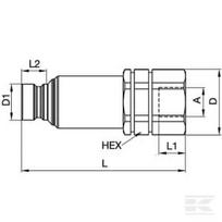 Mova 1/2" – 3/4" vyr, plokščio fronto FB PLK42013113