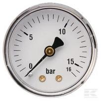 Manometras Ø50, 0–16 bar, 1/4", galinis pajungimas MA5016B04ST