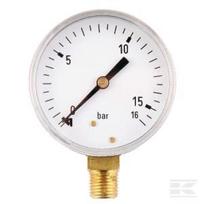 Manometras Ø63, 0–16 bar, 1/4", apatinis pajungimas MA6316L04SS
