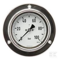 Manometras Ø100, 0–100 bar, 1/2", montuojamas į panelę MA100100P08SSGF