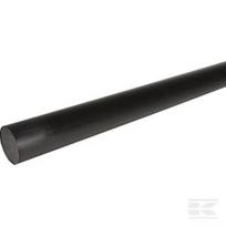 POM-C strypas juodas, išorinis Ø60 mm, 1 m Kramp POMC60BL