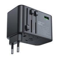 Universalus kelioninis įkroviklis Acefast Z1 75W GaN 2xUSB-A / 3xUSB-C juodas