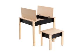 Atsidarančio stalo ir kėdžių komplektas - Balta