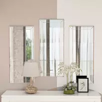 Dekoratyvinis veidrodžių rinkinys (3 dalys), Hanah Home, Mini Neom, Skaidrus, 30 x 70 x 2,2