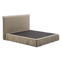 Taupe spalvos dvigulė lova audiniu dengta 180x200 cm Jaira – Kave Home