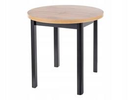 Stalas Signal Meble Adam, 80x80x76 cm, rudas/juodas