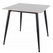 Stalas Signal Meble Rion, 80x80 cm, baltas/juodas