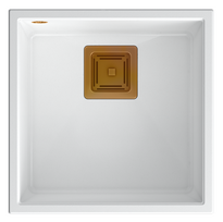 Plautuvė Quadron DAVID 40 HQD4242U1-C1, 420x420x225 balta/vario