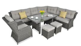 Baldų komplektas Trivento Dining Dark Grey