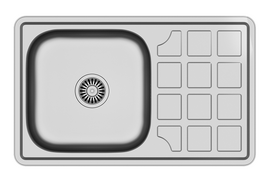 Nerūdijančio plieno plautuvė Quadron LOUIS 111 HD111LEN7848, linen