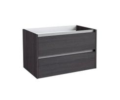 Apatinė spintelė po praustuvu KAME CITY BU/8-3DR/1P1, 80 cm, Juodas ąžuolas