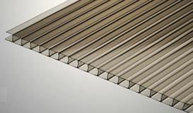 Polikarbonatas 2.1x6m, 6mm, 0,85kg/m2, tamsus