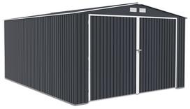 Metalinis įrankių namelis/garažas Kingston 380x480 Cold grey - HARDMAISTER
