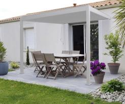 Pavėsinė PREMIUM WALL 3x4 tvirtinama prie sienosbalta