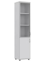 Uždara biuro spinta su vitrina S21 White