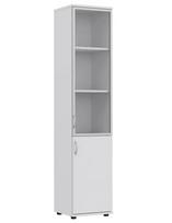Uždara biuro spinta su vitrina S22 White