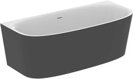 Vonia statoma prie sienos Ideal Standard Dea 180x80 cm, T9940V3, vidus matinė balta, išorė matinė juoda