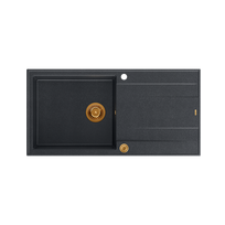 Plautuvė Quadron EVAN 146 XL HCQE10050U8_PVDC1_P2O, 1000x500x210 juodas deimantas/vario