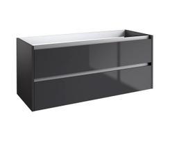 Apatinė spintelė po praustuvu Kame City BU/12-3DR/D3P1, Antracitas blizgus, 120 cm