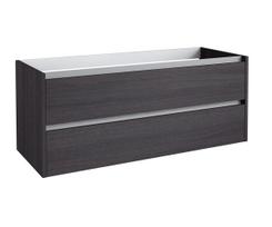 Apatinė spintelė po dvigubu praustuvu Kame City BUD/12-3DR/1P1, Juodas ąžuolas, 120 cm