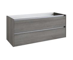 Apatinė spintelė po dvigubu praustuvu Kame City BUD/12-3DR/11P1, Pilkas uosis, 120 cm