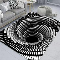 3D Kilimėlis Black-White 120x160