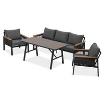 Lauko baldai terasai ASCONA DINING GREY 2+1